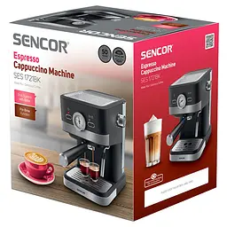 Кавоварка еспресо Sencor SES 1721BK 1.5 л Чорний (6931336) - мініатюра 6