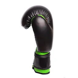 Дитячі рукавиці для боксу Power Play PP 3004, Black/Green - 6 унцій - мініатюра 2