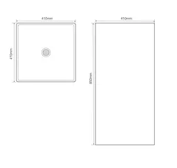 Умивальник підлоговий Mixxus Premium Quadro-1101 410x410x850 мм MP6574, Білий - мініатюра 3