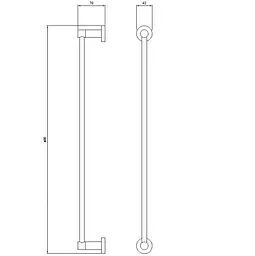 Тримач для рушника Omnires Modern Project brushed brass MP60214BSB Золотий - мініатюра 2