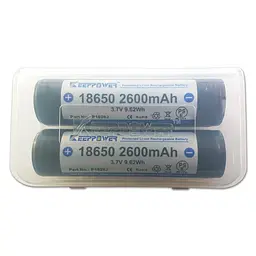 Акумулятор Keeppower 18650 2600mAh +захист х2шт +бокс - мініатюра 2