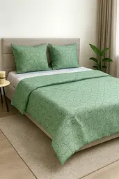Комплект постільної білизни Ecotton двоспальний Сімейний 150х215 см зелений (21213АВ) (23684) - мініатюра 2