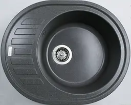Кухонна мийка Adamant OVUM сіра 615x495x200 мм, з крилом 61,5 см - мініатюра 2