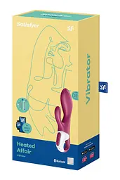 Вібратор-кролик Satisfyer Heated Affair, 20х3.5 см бордовий - мініатюра 2