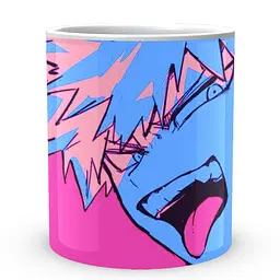 Кухоль GeekLand Моя геройська академія My Hero Academia Бакуго на Рожевому фоні MHA 02.539 330 мл білий - мініатюра 2