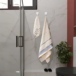 Набір 2 шт жакардові рушники Lovely Svi для ванної 70х140 см + 34 х 75 см Версаче Персиковий (2561110) - мініатюра 3