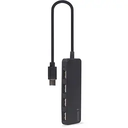 Концентратор Gembird USB-C 4 ports USB 2.0 black (UHB-CM-U2P4-01) - мініатюра 2