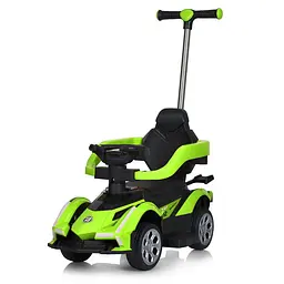 Машина 3 в 1 2,4G (каталка-толокар ручка) USB світло шкіра зелена (M 5781EBLR-5)