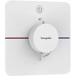 Термостат для душу Hansgrohe ShowerSelect Comfort Q прихованого монтажу на 1 функцію matt white 15581700