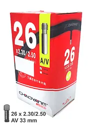 Камера велосипедна Chaoyang 26x2.3/2.5 AV 33 мм (G0001357) - мініатюра 3