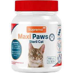Вітаміни Supremo Maxi Paws для стерилізованих котів 0.5 г х 110 таб.