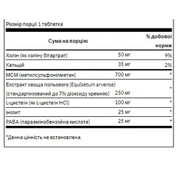 Вітаміни для волосся шкіри та нігтів Swanson Hair Skin Nails 60 tab (1086-100-64-6243232-20) - мініатюра 2