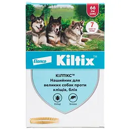 Нашийник Elanco (Bayer) Kiltix від бліх та кліщів для собак великих порід 66 см