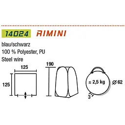 Намет технічний High Peak Rimini Blue (14023) - мініатюра 2