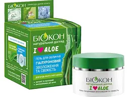 Гель для обличчя БІОКОН Гіалуроновий I love aloe Зволоження та свіжість 50мл