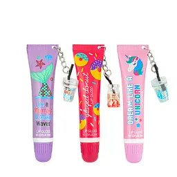 Набір зволожувальних блисків для губ Victoria's Spirit Sweet Lip Gloss з брелоком, 3 шт. (6033)