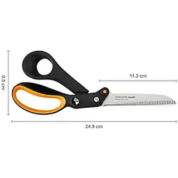 Ножиці для важкої роботи з зазубреним лезом Fiskars 24 см (1020223) - мініатюра 2