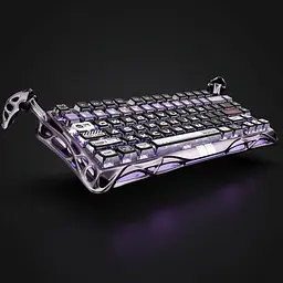 Клавіатура GravaStar Mercury V75 Pro 80keys Gateron Jade Gaming 8K USB-A RGB Iron Purple (GSV75PRO_PL) - мініатюра 14