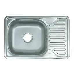 Мийка кухонна Kraft 6642 D Decor з сушаркою 660х420х180x0,8 мм Нержавіюча сталь 30412