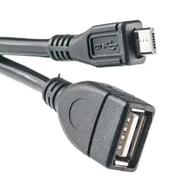 Кабель PowerPlant OTG USB 2.0 AF - Xiaomicro, 0.1м