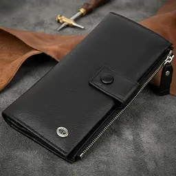 Класичний гаманець-клатч ST Leather 19373 чорний - мініатюра 11