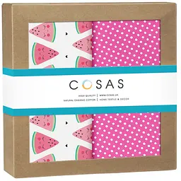 Пелюшки дитячі багаторазові CosasWwatermelon 2 шт 80х100 см (Бязь_Кавун_ГорохМалина)
