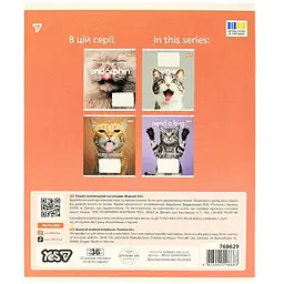 Зошит шкільний Yes Cats А5 36 аркушів клітинка 15 шт. (768629) - мініатюра 2