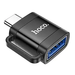 Перехідник HOCO UA31C Type-C male to USB female OTG adapter чорний