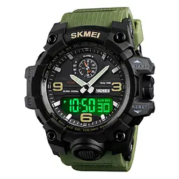 Чоловічий годинник Skmei 1586 Зелений - мініатюра 3