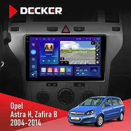 Штатна магнітола Opel Astra H Zafira B Decker D9-009 4x64, DSP, 4G, 2k Decker (НФ-00008358)