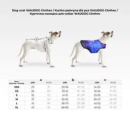 Курточка-накидка для собак WAUDOG Clothes, малюнок "Авокадо на рожевом", XL, А 47 см, B 68-80 см, С 42-52 см - мініатюра 2