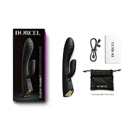 Вібратор-кролик Dorcel Flexi Rabbit Гнучкий з нагріванням, 21,2 см чорний - мініатюра 6