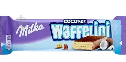 Упаковка вафель Milka Waffelini Coconut з кокосом 31 г 35 шт