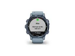 Смарт-годинник Garmin Descent Mk2S Mineral Blue with Sea Foam Silicone Band (010-02403-07) - мініатюра 7
