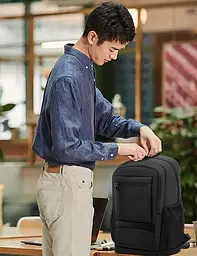 Рюкзак Ninetygo Large Capacity Business Travel Backpack Black - мініатюра 4