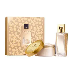 Подарунковий набір Avon Attraction для Неї у подарунковій упаковці (edp/50ml + b/lot/200ml) (158511229) - мініатюра 1