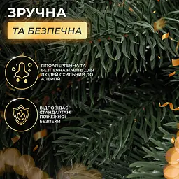 Штучна хвойна гірлянда LUGI 1 м зелена новорічна гірлянда лита реалістична Преміум TD-BRNCHGR1 - мініатюра 3