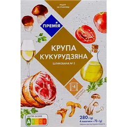 Крупа Премія Кукурудзяна шліфована №5, 70 г, 4 шт. (699716)