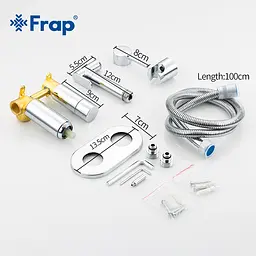 Змішувач для гігієнічного душу Frap 1/10, Хром F7508 - мініатюра 3