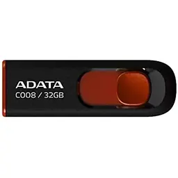 USB флеш накопичувач ADATA 32Gb C008 black+red (AC008-32G-RKD)