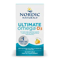 Омега-3 риб'ячий жир Nordic Naturals Ultimate Omega-D3 для серця, мозку та зору 120 софтгелів