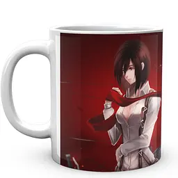 Кухоль GeekLand Атака Титанов Attack on Titan червоний фон AT.02.53 330 мл білий - мініатюра 3