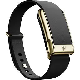 Ремінець Whoop LeatherLuxe Tapered для Whoop MG Life Black with Gold S/M [166329]