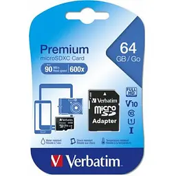 Карта пам'яті Verbatim 64GB microSDHC Class 10 (44084) - мініатюра 3