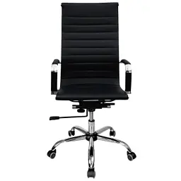 Офисное кресло Примтекс плюс Elegance LB Chrome D-5 PK, экокожа черный (Elegance LB Chrome D-5 PK)