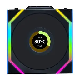 Кулер до корпусу Lian Li UNI Fan SL WIRELESS LCD 120-1, Black (G99.12SLLCD1W1B.00)