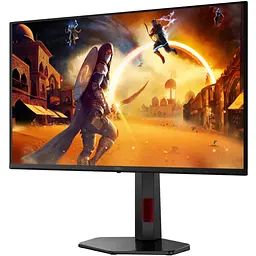 Монітор TFT 27 AOC Q27G4ZDR, QD-OLED, 240Гц, 0,03мс, 2хHDMI, DP, USB-hub, HAS, Pivot, чорно-червоний - мініатюра 3