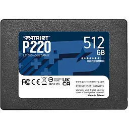 SSD накопичувач Patriot P220 2.5" SATA 512GB (P220S512G25)