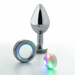 Анальна пробка маленька Crushious Borealis з LED 7.2х2.7 см