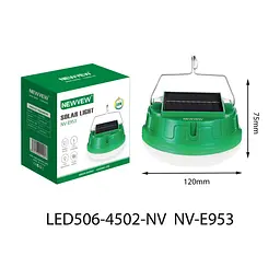 Ліхтар NEWVEW NV-E953 50W Solar Panel 3600mAh Green (NWVW-NV-E953-GN)